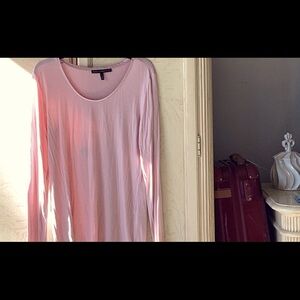 White House Black Market, long sleeved knit top. GUC; blush color  SZ L